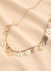 Gold Tone Charms Necklace, Gold, large