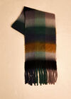 Check Colour Block Scarf, Black, large