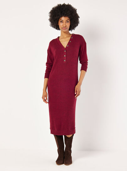 Ribbed Knit Midi Dress