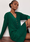 Soft Touch Rib Knit Mini Dress, Green, large