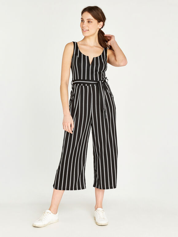 Rope Stripe Culotte Jumpsuit | Apricot Clothing