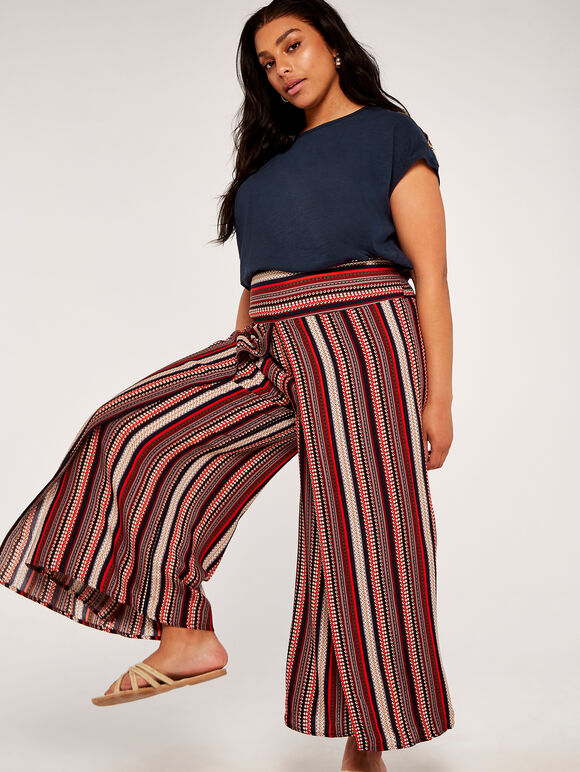 Curve Tribal Wrap Palazzo Trousers | Apricot Clothing
