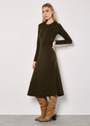 Knitted Midaxi Dress, Khaki, large