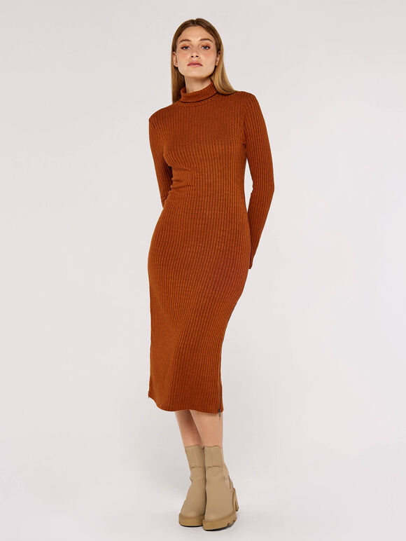 High Neck Midi Dress | Apricot Clothing