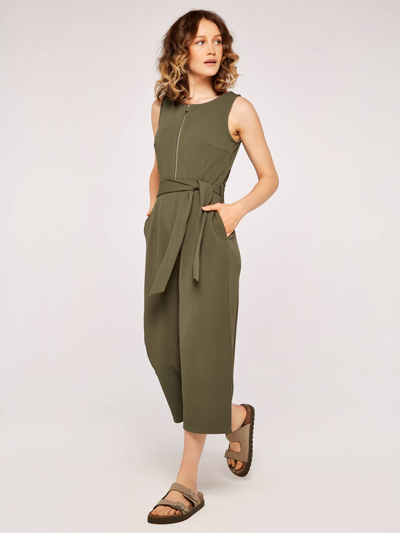 Zip Front Culotte Jumpsuit | Apricot Clothing