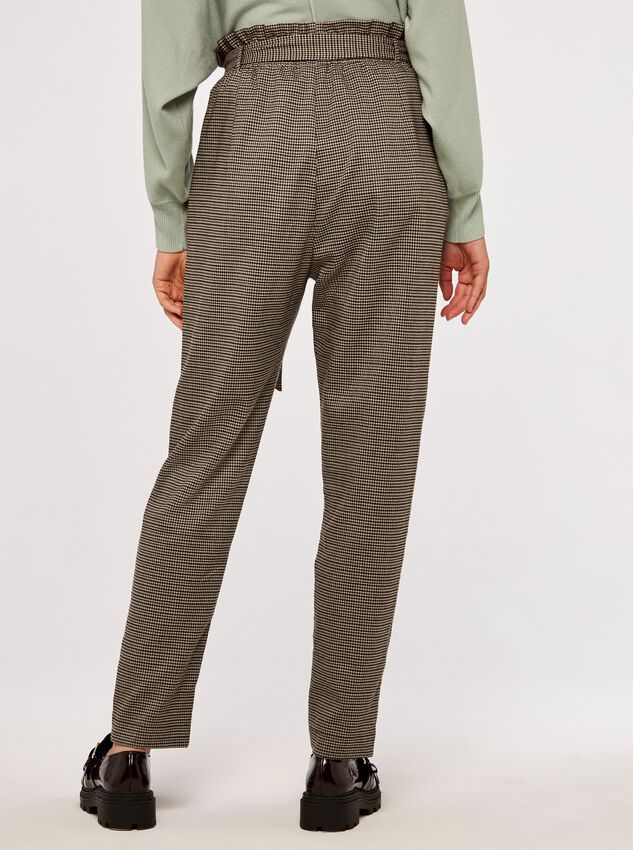 Paperbag Check Trouser | Apricot UK