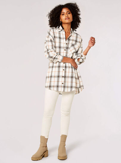 Oversized Cotton Check Shirt