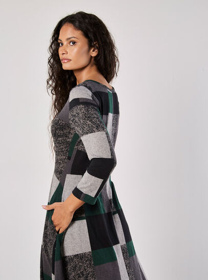 Colour Block Knitted Midi Dress