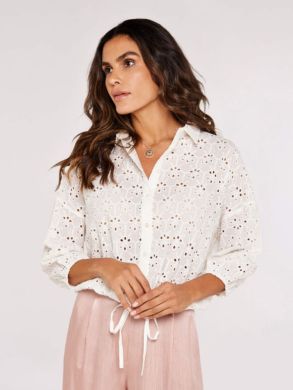 Broderie Anglaise Shirt | Apricot Clothing