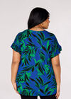 Curve Tropical Palm Top, Blue, large